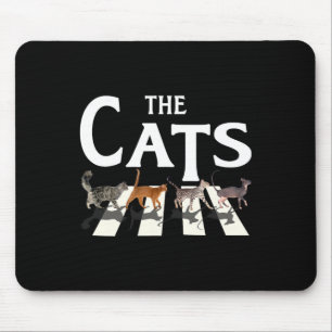 Tapis De Souris Cat Rock Music Drôle Amoureux des chats Cadeaux Po