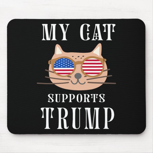 Tapis De Souris Cat soutient Trump 2024 Reprendre l'élection améri (Devant)
