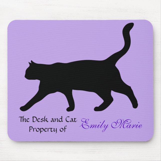 Tapis De Souris Cat Walk Silhouette : Bureau de (Devant)