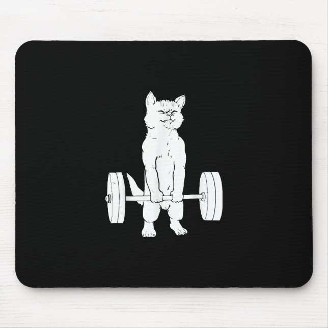 Tapis De Souris Cat Weightlifting And Gym (Devant)