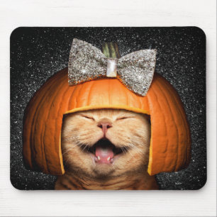 Tapis De Souris Cat With Pumpkin Hair