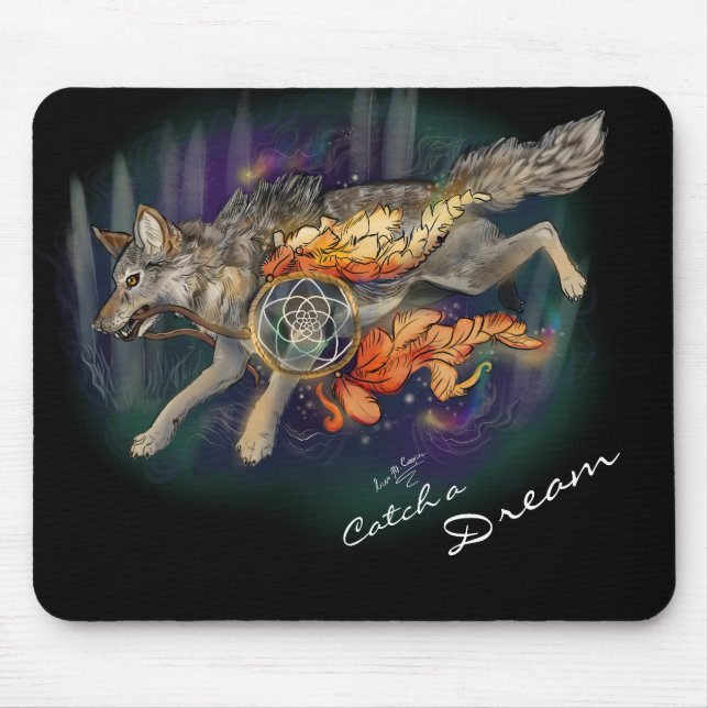 Tapis De Souris Catch a Dream, Dreamcatcher Wolf~mousepad (Devant)