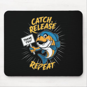Tapis De Souris Catch Et Libérer La Pêche Drôle