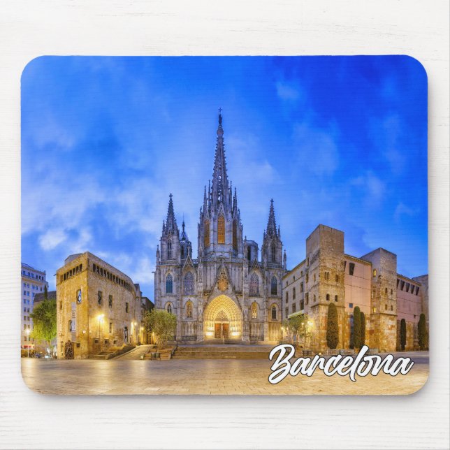 Tapis De Souris Cathédrale de Barcelone, Barcelone, Espagne (Devant)