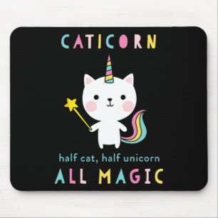 Tapis De Souris Caticorn Demi Chat Unicorn Chemise Cute Girls Meow