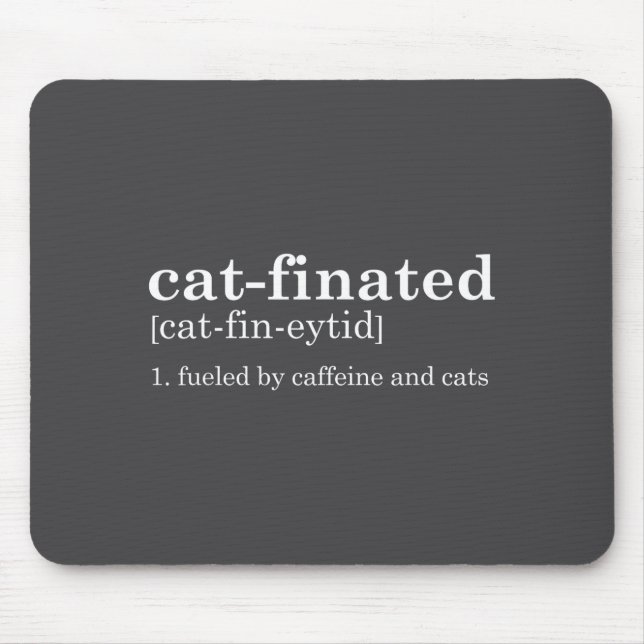 Tapis De Souris Cats &amp; Coffee Lover Funny Caffeine Quote Coffe (Devant)