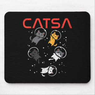Tapis De Souris Catsa Chat Astronauts Funny Kitten Space Women Gir