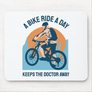 Tapis De Souris Cavalier de Montagne Design Cool - Un Tour à Vélo