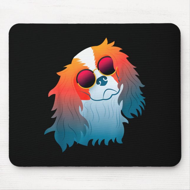 Tapis De Souris Cavalier King Charles Spaniel Cadeau Drôle Maman C (Devant)