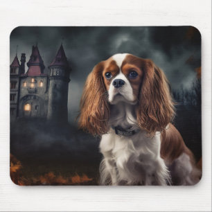 Tapis De Souris Cavalier King Charles Spaniel Halloween effrayant
