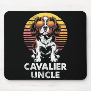 Tapis De Souris Cavalier King Charles Spaniel Oncle Chien Vintage