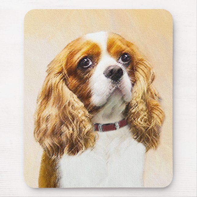 Tapis De Souris Cavalier King Charles Spaniel Peinture originale (Devant)