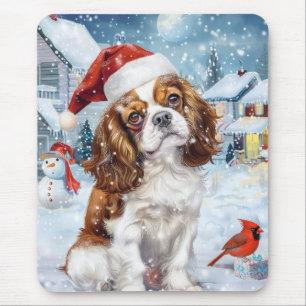 Tapis De Souris Cavalier King Winter Wonderland Noël Joie