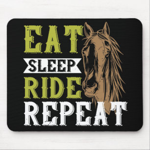 Tapis De Souris Cavalière Équestre Cowgirl Occidental Équitation