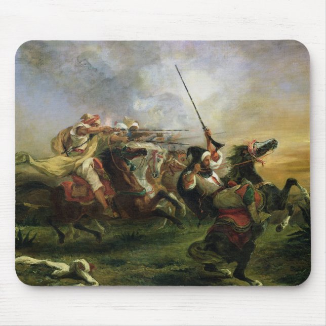 Tapis De Souris Cavaliers marocains dans l'action militaire, 1832 (Devant)
