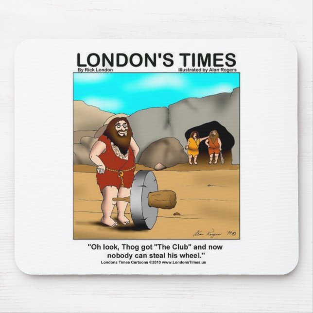 Tapis De Souris Caveman A Le Club... Drôle cadeaux & Tee - shirts (Devant)