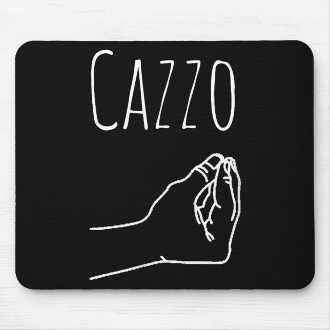 Tapis De Souris Cazzo Words In Italian Funny Quote Italy Gift  (Devant)