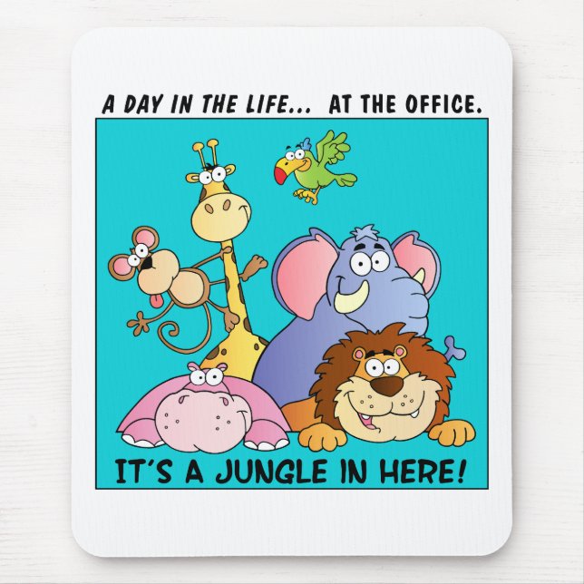 Tapis De Souris Ce bureau est une jungle (Devant)