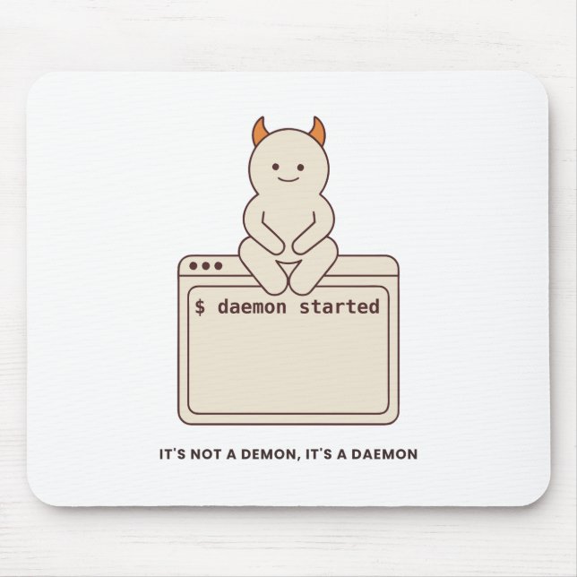 Tapis De Souris Ce n'est pas un démon, c'est un daemon drôle Linux (Devant)