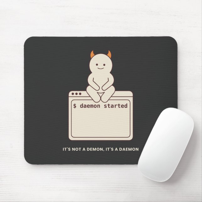 Tapis De Souris Ce n'est pas un démon, c'est un daemon drôle Linux (Avec souris)