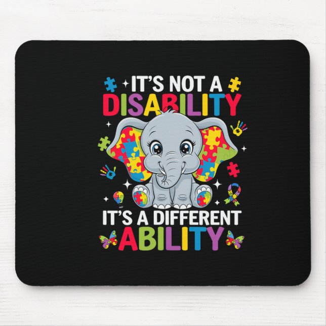 Tapis De Souris Ce n'est pas un handicap, c'est une capacité diffé (Devant)