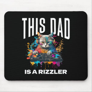 Tapis De Souris Ce papa a Rizz Cool Dj Cat Rizzler papa fête des p