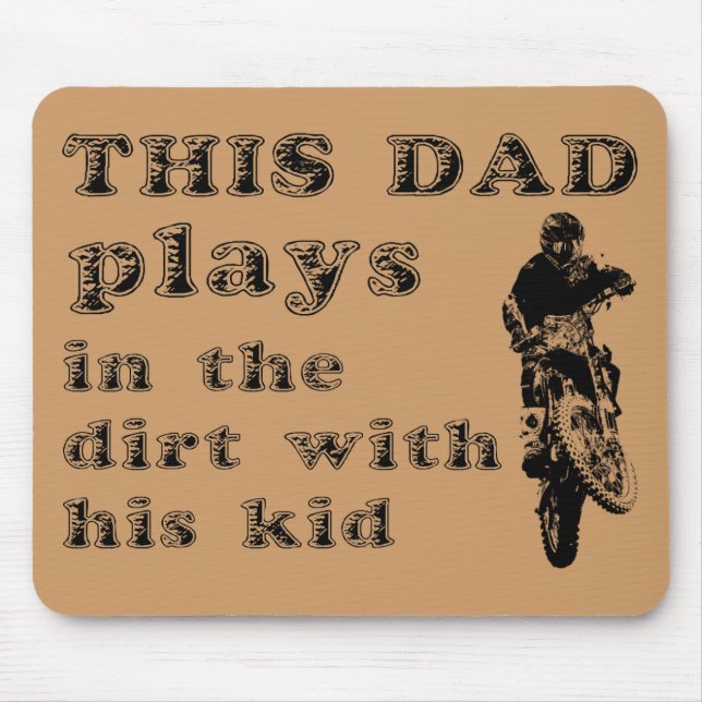 Tapis De Souris Ce papa joue dans le motocross Mousepad de vélo de (Devant)