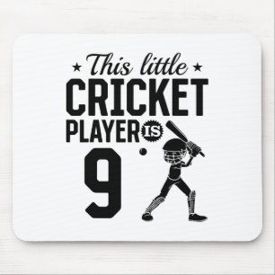 Tapis De Souris Ce petit joueur de cricket a 9 ans - 9e anniversai