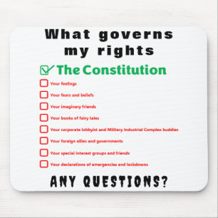 Tapis De Souris Ce qui gouverne mes droits - La Constitution
