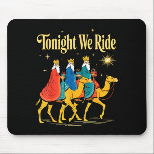Tapis De Souris Ce soir nous chevauchons Noël, 3 sages, C chrétien