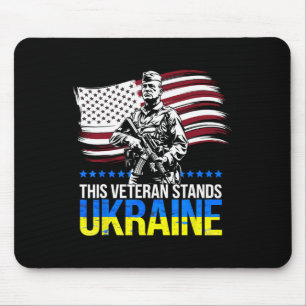 Tapis De Souris Ce vétéran se tient avec l'Ukraine 3