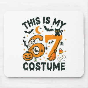 Tapis De Souris Ceci est mon déguisement Halloween 67 Meme disant 
