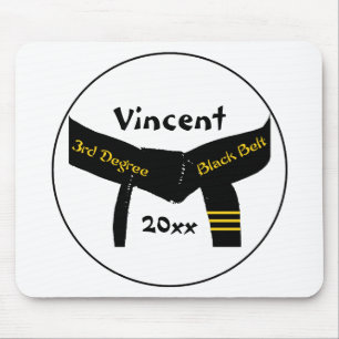 Tapis De Souris Ceinture noire de 3ème degré d'arts martiaux