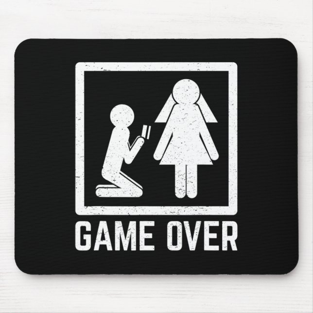 Tapis De Souris Célébration des garçons d'honneur Game Over Mariag (Devant)