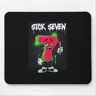 Tapis De Souris Célébration drôle d'Halloween de mème Sick Seven 6