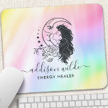 Tapis De Souris Céleste mystique déesse de la lune arc en ciel<br><div class="desc">Celestial Mystic Moon Goddess Rainbow Business Mouse Pad : Elevez votre espace de travail avec le charme cosmique en utilisant notre tapis de souris. Parfait pour les maîtres de reiki spirituel, médiums psychiques, instructeurs de yoga, professionnels de salon, amateurs d'astrologie, et plus encore. Découvrez la magie de la lune et...</div>