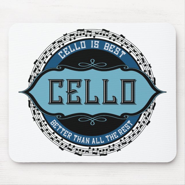 Tapis De Souris Cello Best Music Note Circle (Devant)