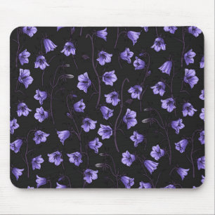Tapis De Souris Cellules bleues de minuit, cloches, Bellflowers