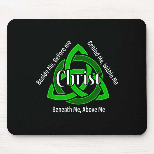 Tapis De Souris Celtic Trinity Kno Prière de Saint Patrick Chrétie (Devant)