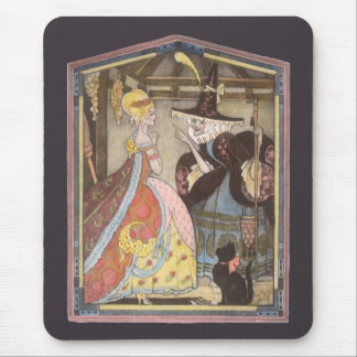 Tapis De Souris Cendrillon et Fée Gomère, Vintage Conte de Fée