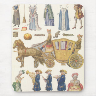 Tapis De Souris Cendrillon, Jouets Vintages en papier victorien
