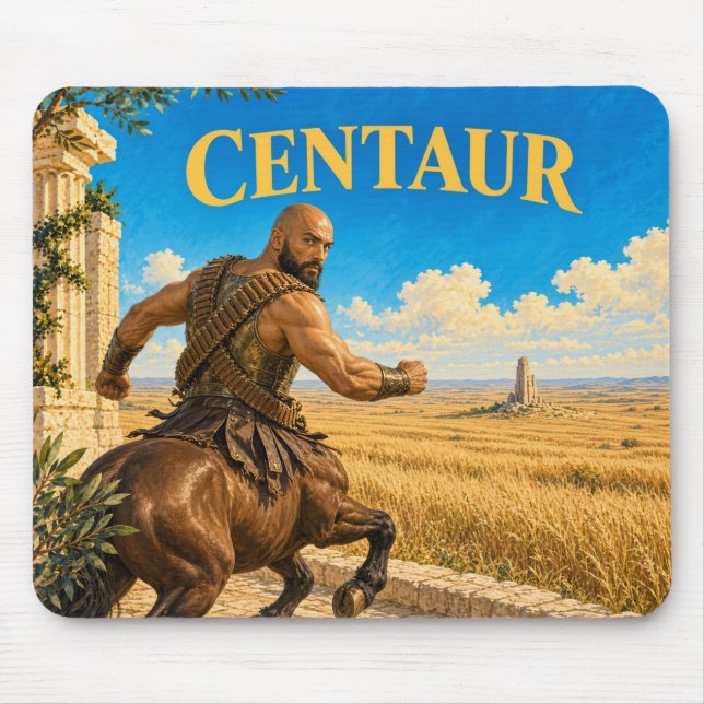 Tapis De Souris Centaure, Monstre de Fantasy Gothique (Devant)