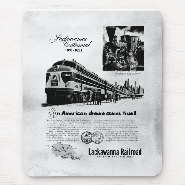 Tapis De Souris Centenaire ferroviaire de Lackawanna 1951 (Devant)