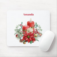 Centerpiece de bougie avec Poinsettia Flower
