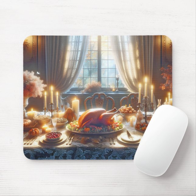 Tapis De Souris Centre de table de dinde de Thanksgiving (Avec souris)