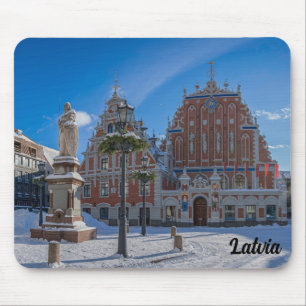 Tapis De Souris Centre-ville historique de Riga, Lettonie