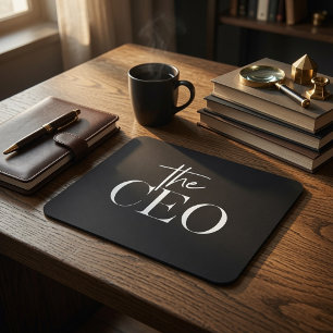 Tapis de souris CEO minimaliste moderne luxe noir 
