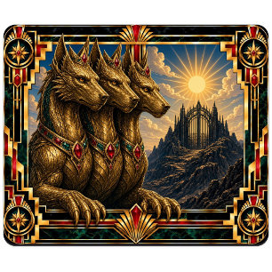 Tapis De Souris Cerberus, Art Déco Mythique