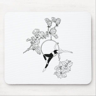 Tapis De Souris Cerceau aérien, Artiste de cirque aérien, Gif de y