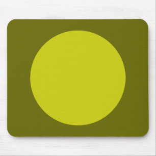 Tapis De Souris Cercle - Banane et Olive profond